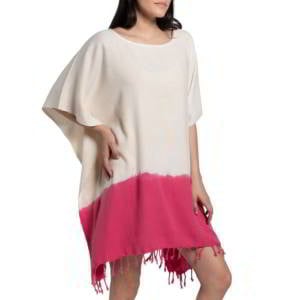 dip dye strandtuniek fuchsia