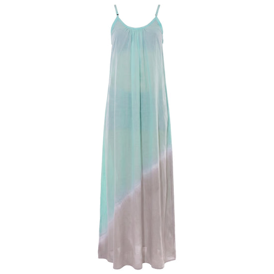 maxi dress strandjurk Batik mint gray - vrijstaand