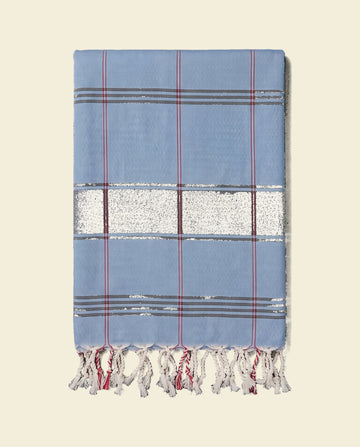 organic hamamdoek biokatoen blauw