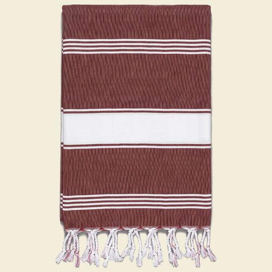 organic hamamdoek biokatoen chocolade wit - op kleur