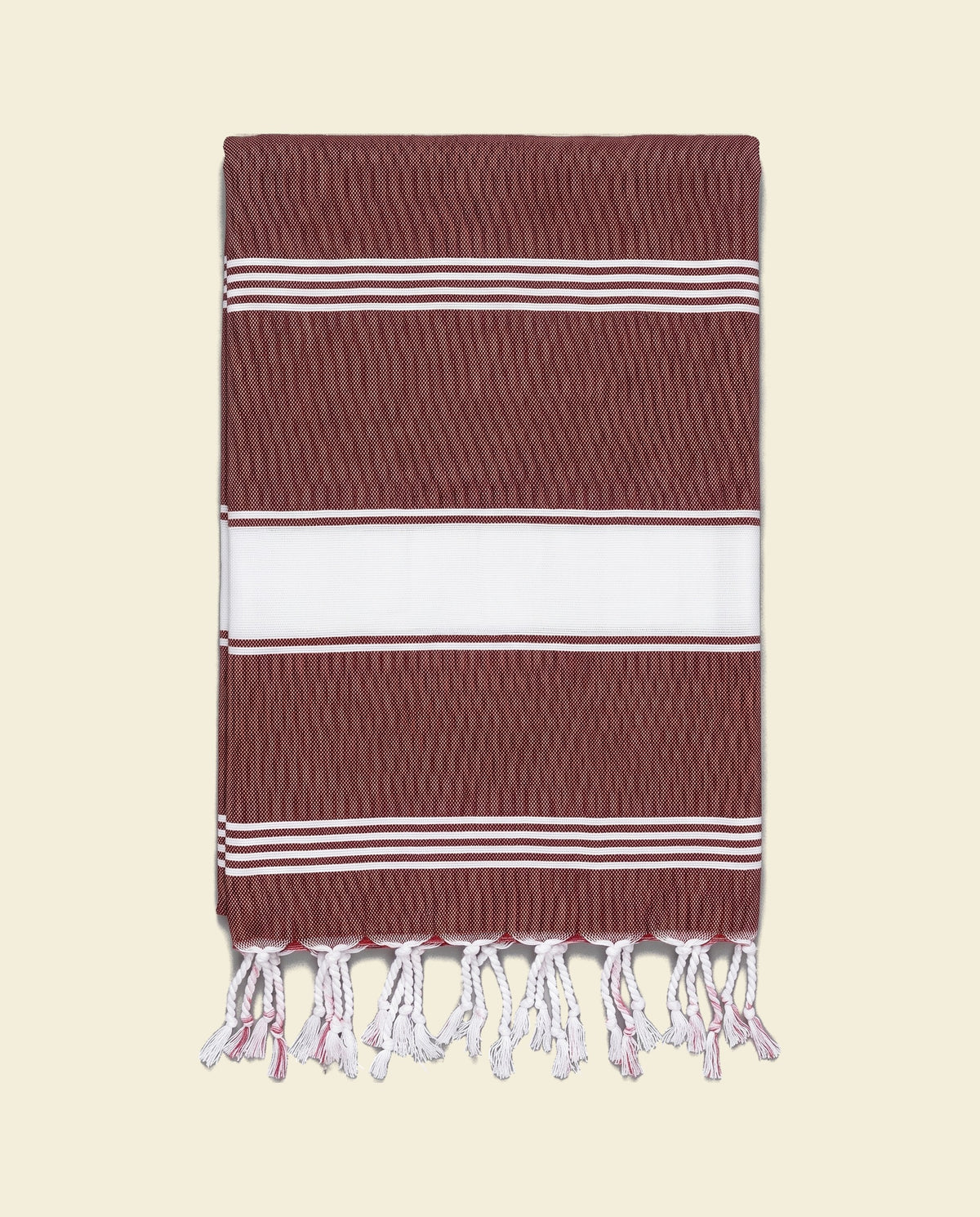 organic hamamdoek biokatoen chocolade wit - op kleur