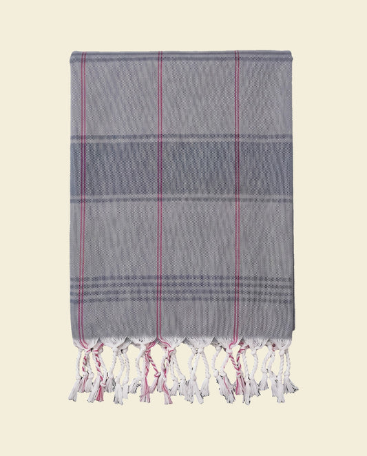 organic hamamdoek biokatoen donkergrijs - op kleur