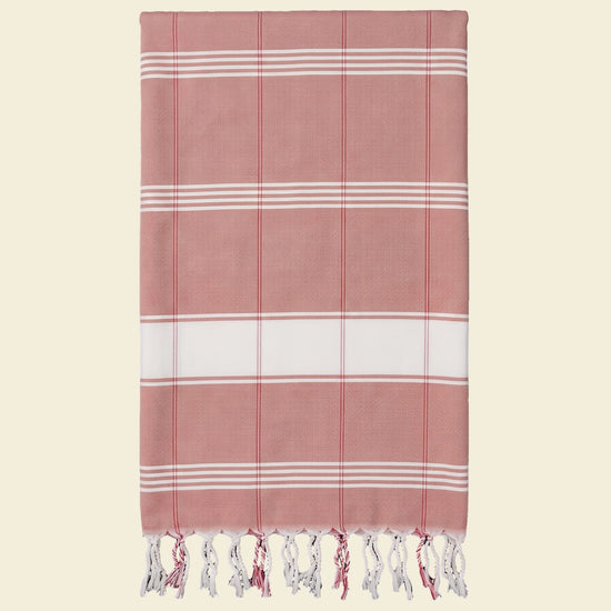 organic hamamdoek biokatoen koper wit - op kleur