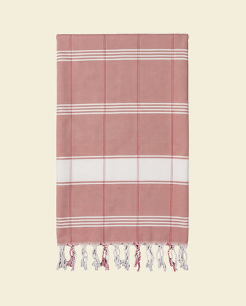 organic hamamdoek biokatoen koper wit - op kleur