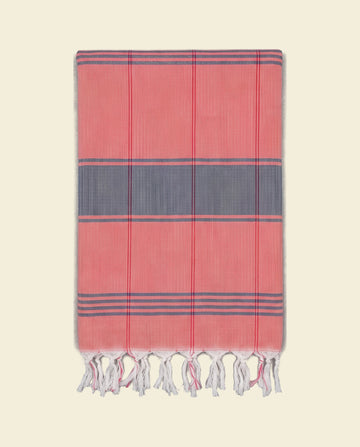 organic hamamdoek biokatoen koraalrood