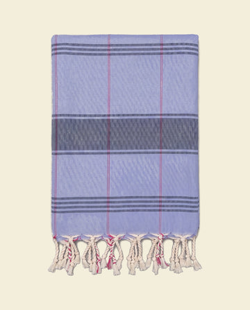 organic hamamdoek biokatoen lavendelblauw
