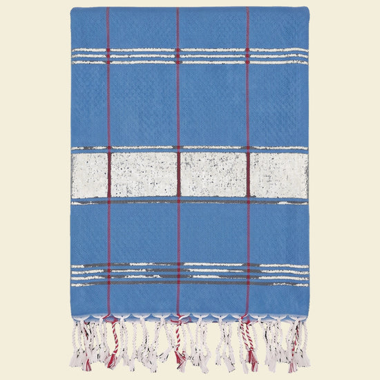 organic hamamdoek biokatoen mediteraanblauw - op kleur