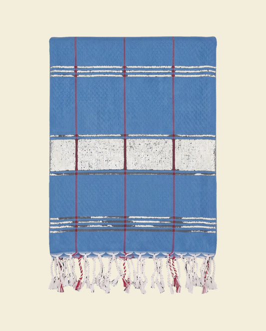 organic hamamdoek biokatoen mediteraanblauw - op kleur