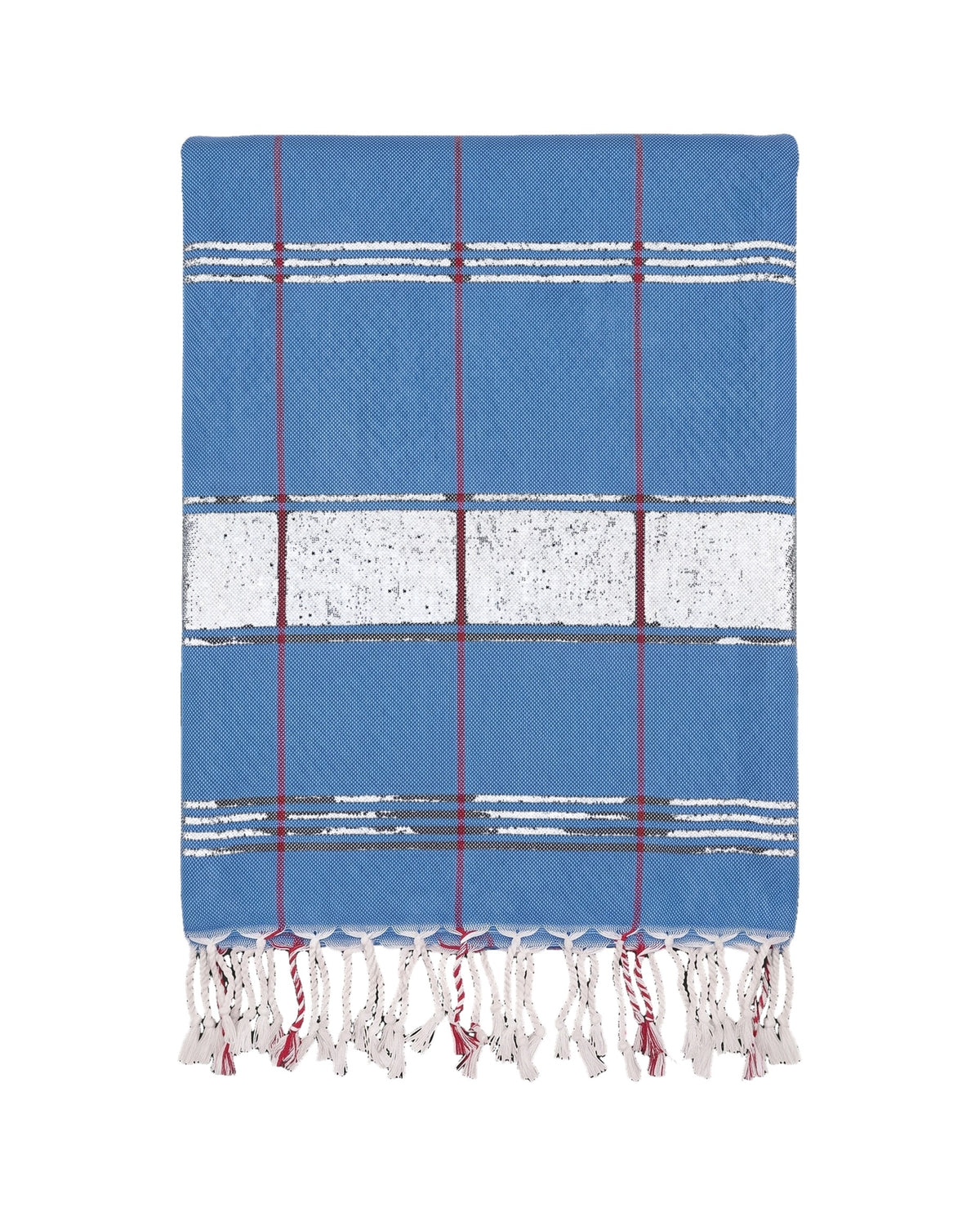organic hamamdoek biokatoen mediteraanblauw - vrijstaand