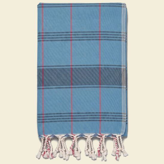 organic hamamdoek biokatoen oceaanblauw - op kleur