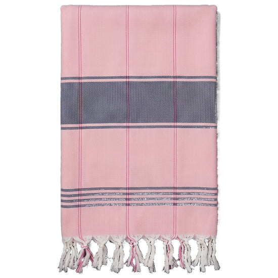 organic hamamdoek biokatoen poederroze - vrijstaand