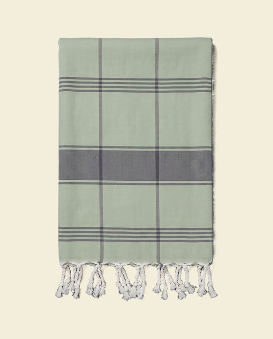 organic hamamdoek biokatoen salie - op kleur