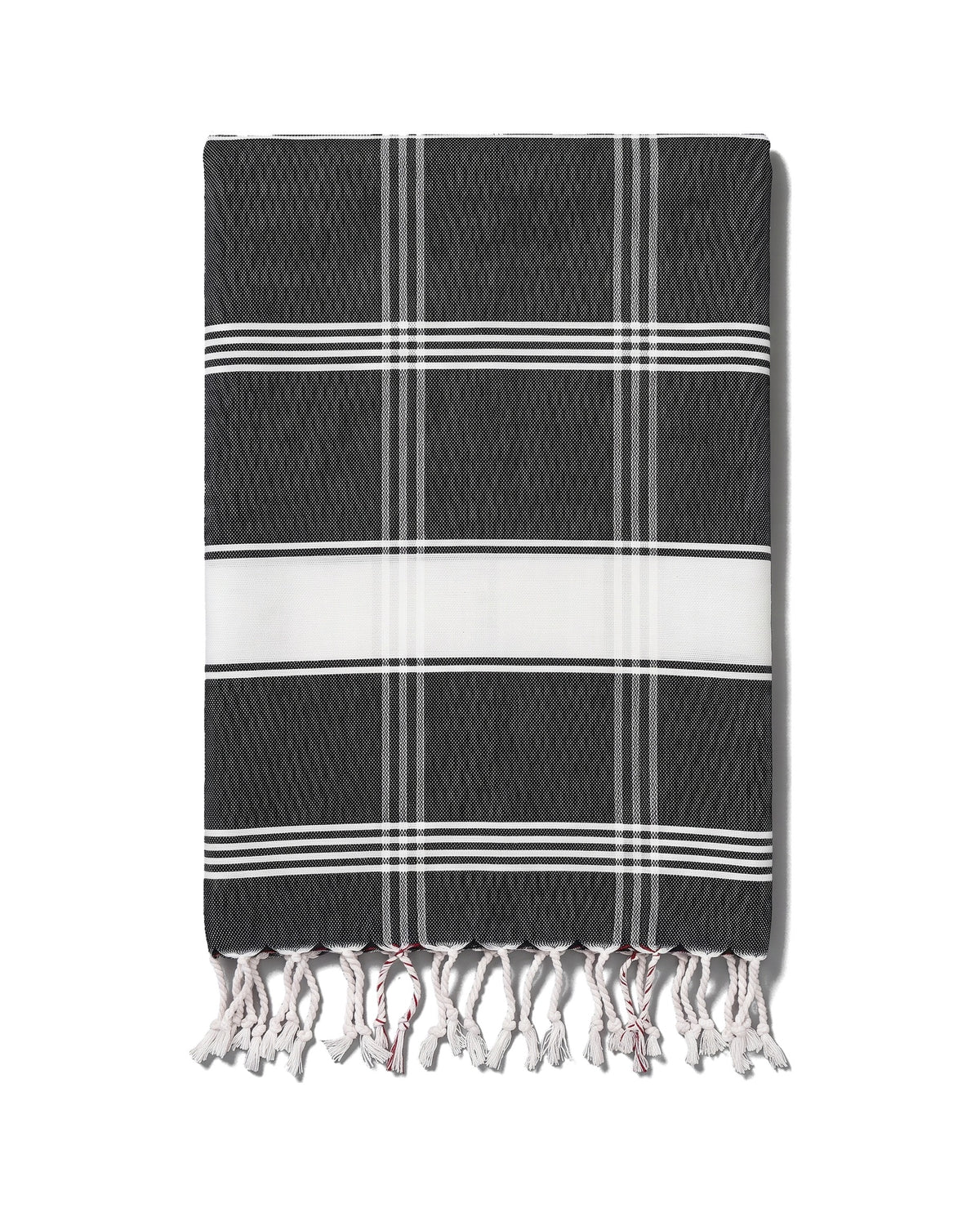 organic hamamdoek biokatoen zwart wit - vrijstaand
