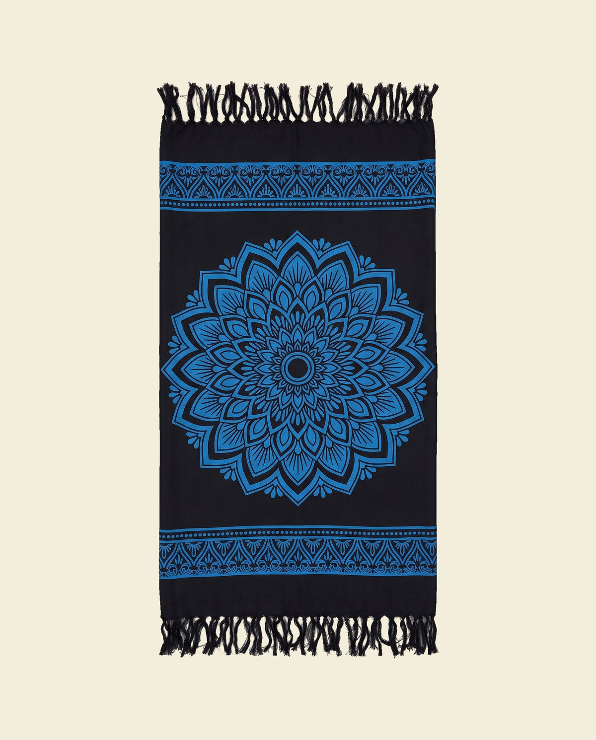 Pareo Flower black blue - op kleur