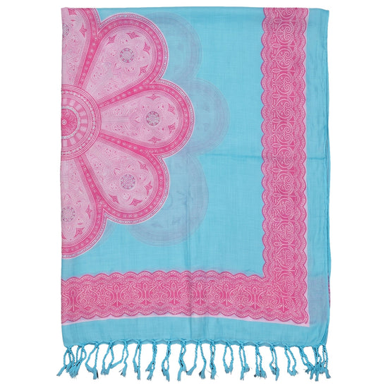 Pareo Flower blue pink - vrijstaand