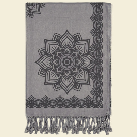 Pareo Flower gray anthracite - op kleur