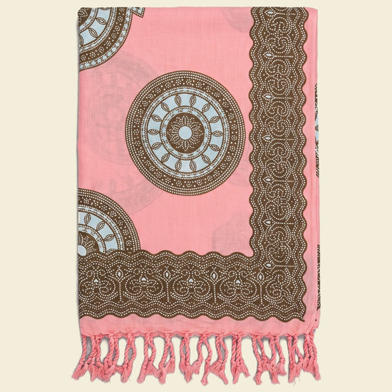 pareo Flower pink light blue - op kleur