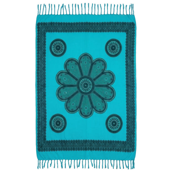Pareo Flower turquoise seagreen - vrijstaand