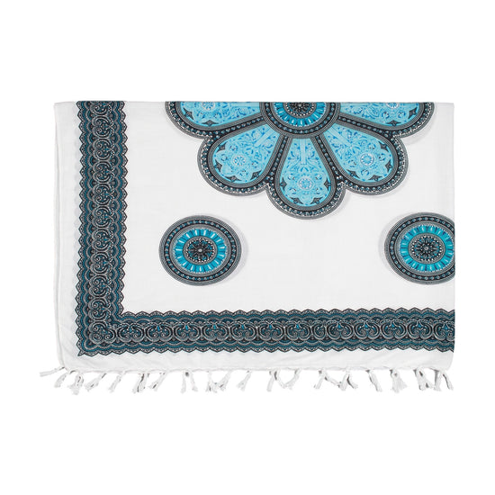 Pareo Flower white/aqua - blue/black - vrijstaand
