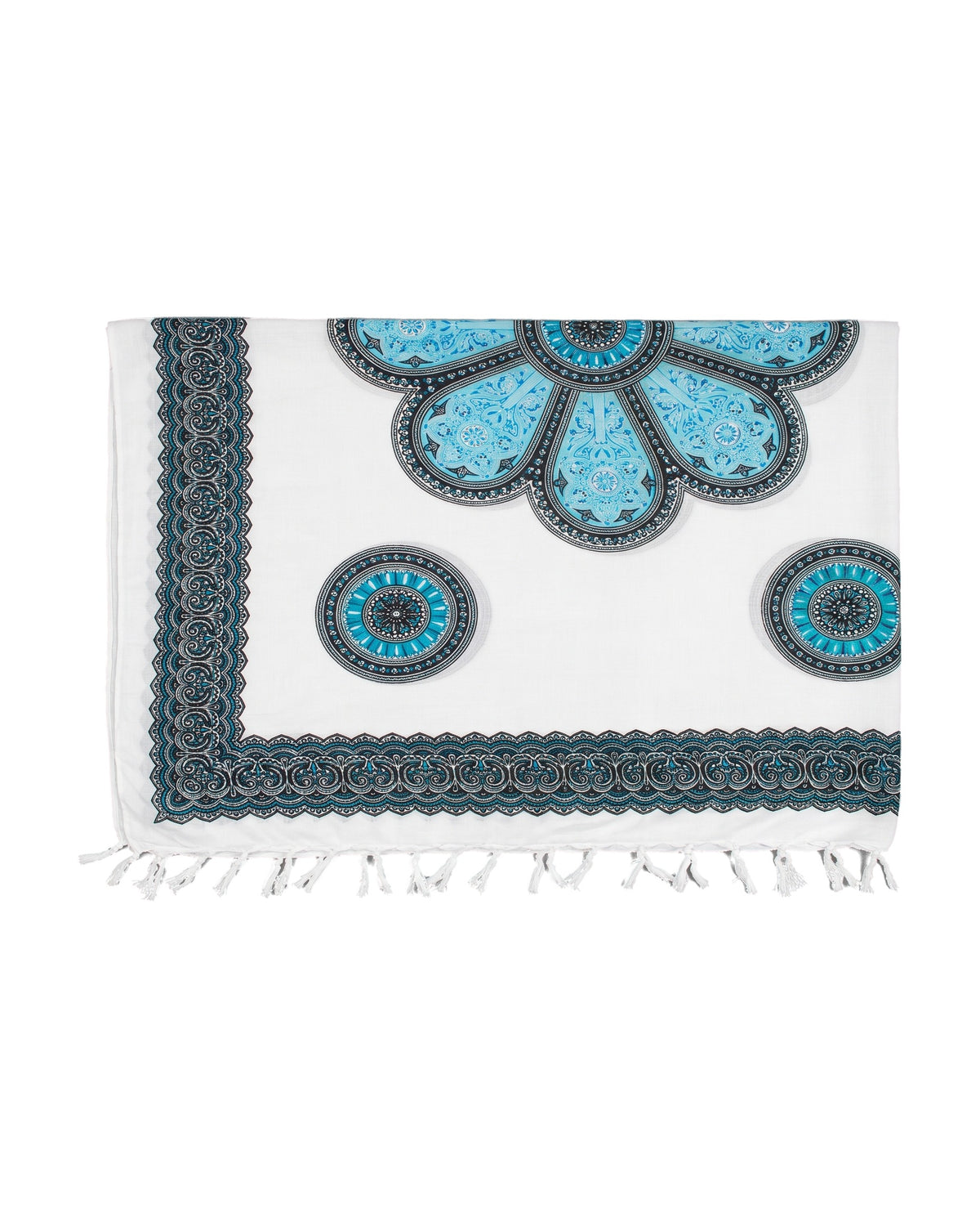 Pareo Flower white/aqua - blue/black - vrijstaand