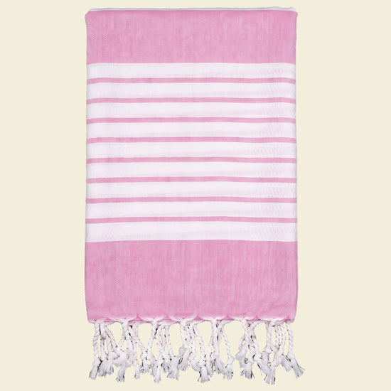 pareo hamamdoek Aquastreeps pink - op kleur