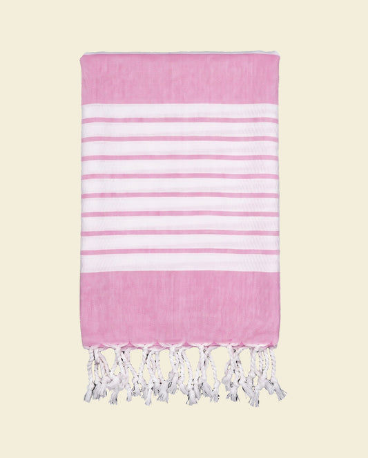 pareo hamamdoek Aquastreeps pink - op kleur