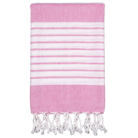 pareo hamamdoek Aquastreeps pink - vrijstaand