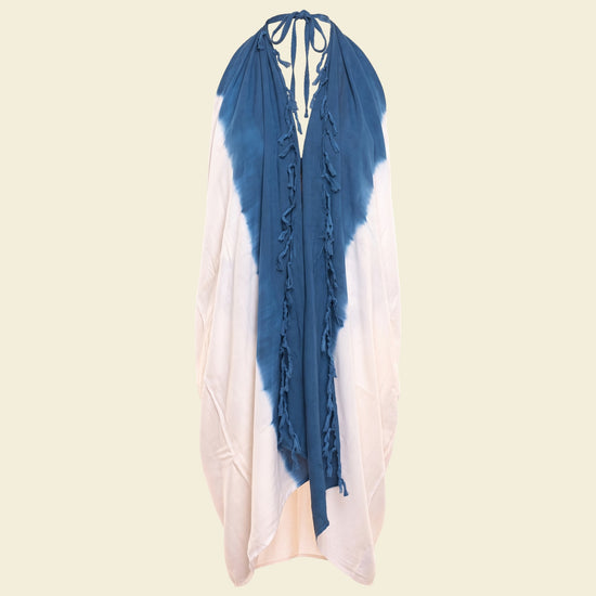pareo tuniek tie dye petrol blue - op kleur