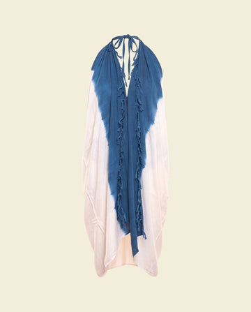 pareo tuniek tie dye petrol blue - op kleur