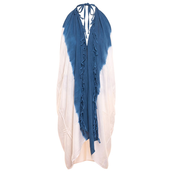 pareo tuniek tie dye petrol blue - vrijstaand