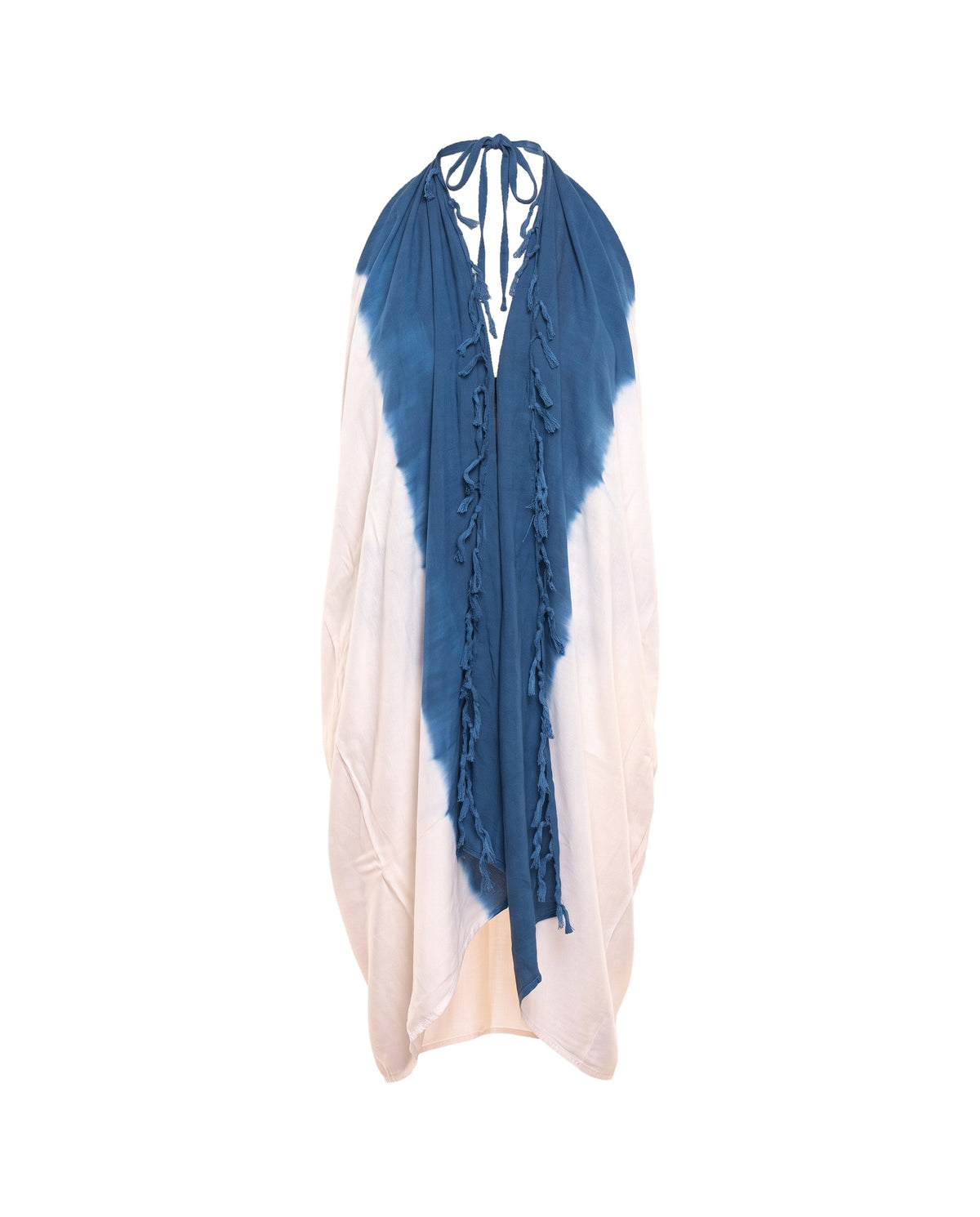 pareo tuniek tie dye petrol blue - vrijstaand