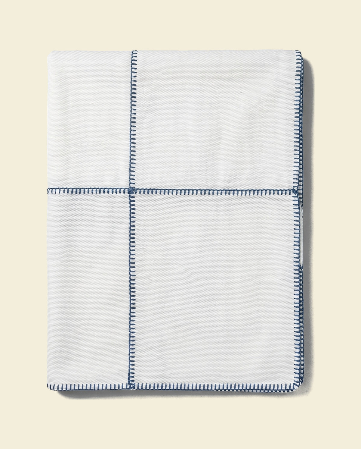 plaid patchwork natural navy - op kleur