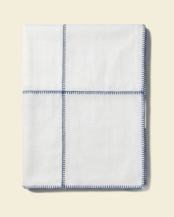 plaid patchwork natural navy - op kleur