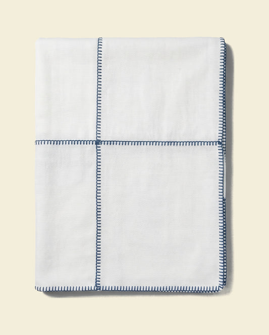 plaid patchwork natural navy - op kleur