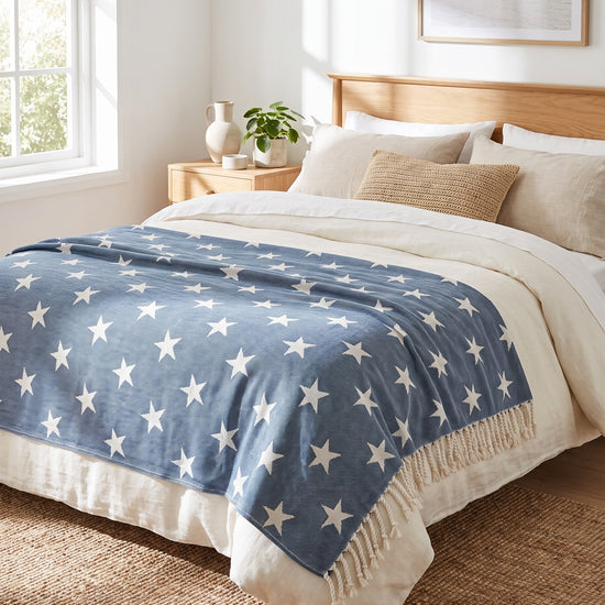 plaid Ster zwart - sfeer