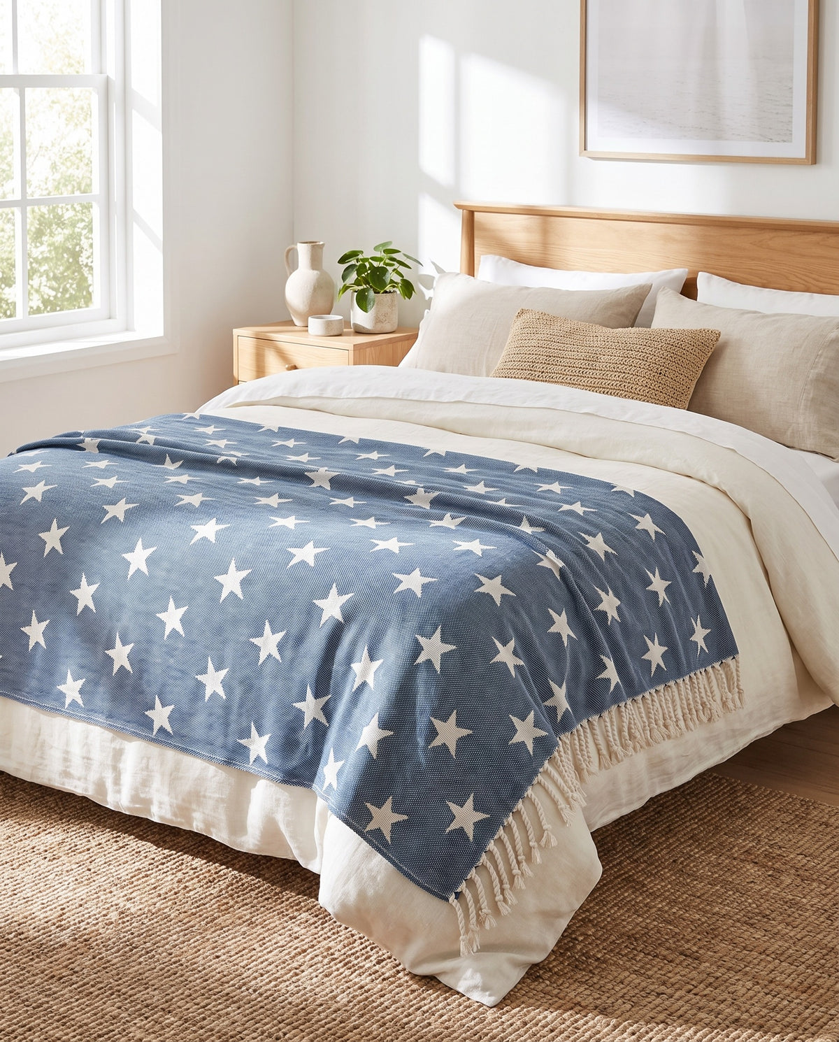 plaid Ster zwart - sfeer