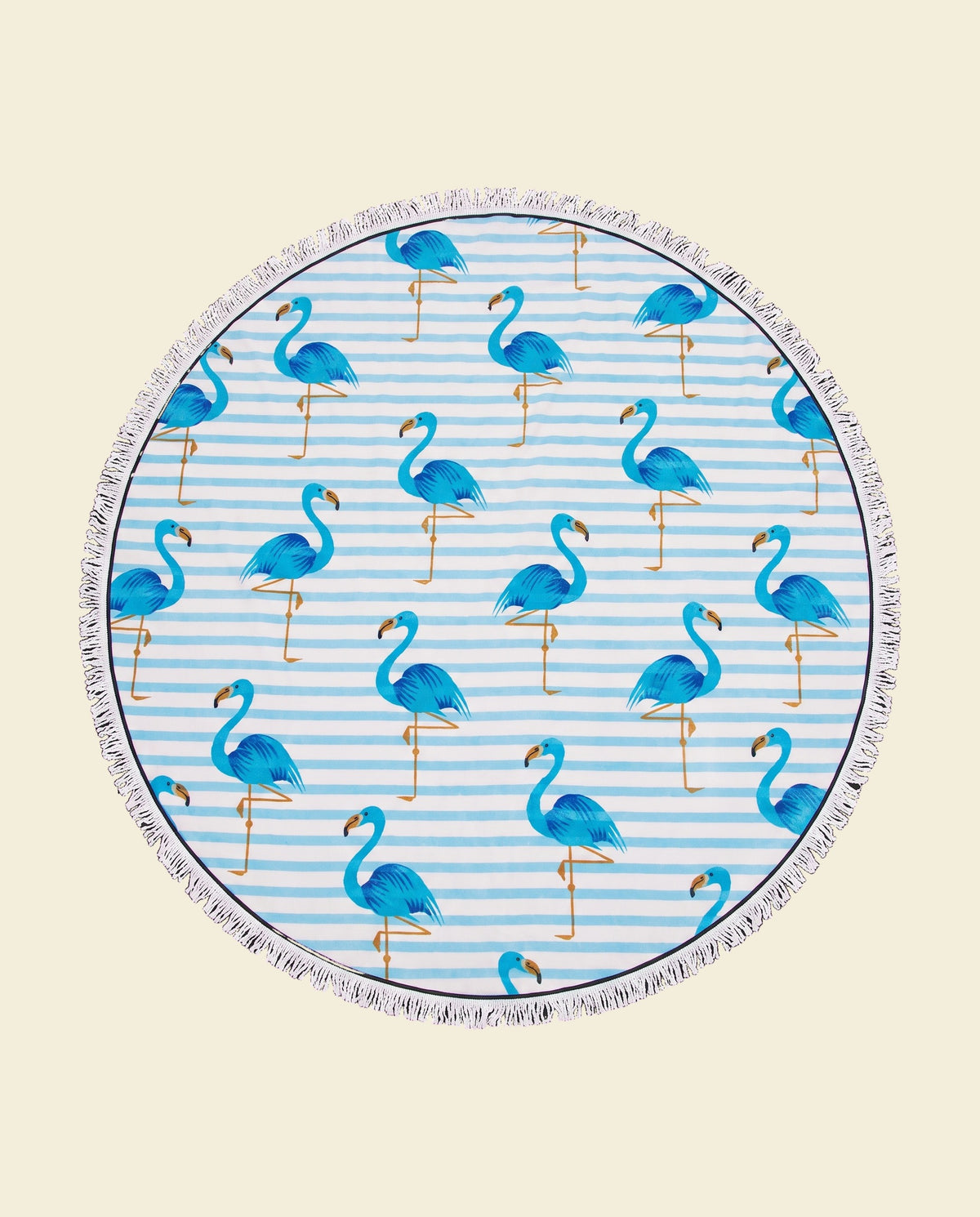 Roundie Gypsy Flamingo blue fringe - op kleur