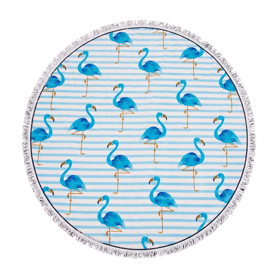Roundie Gypsy Flamingo blue fringe - vrijstaand