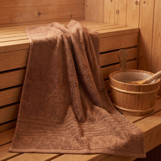 sauna handdoek xxl bruin - sfeer