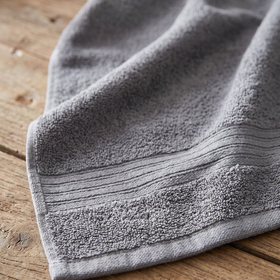 sauna handdoek xxl grijs - detail