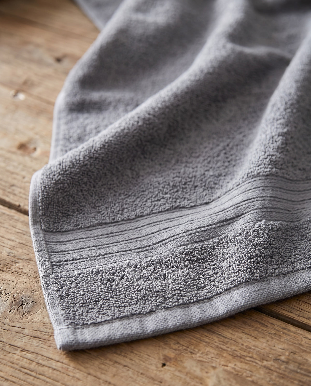 sauna handdoek xxl grijs - detail