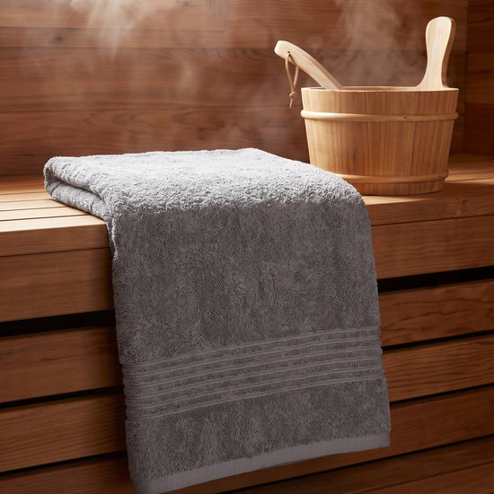 sauna handdoek xxl grijs - sfeer