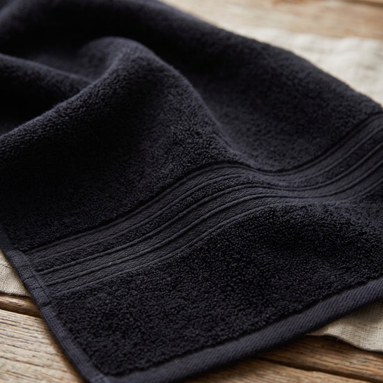 sauna handdoek xxl zwart - detail