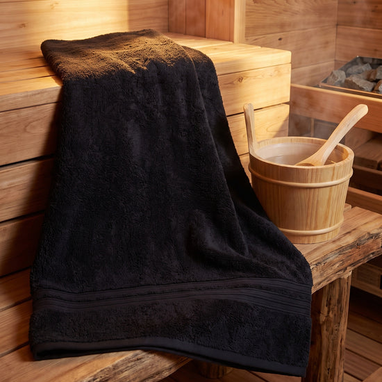 sauna handdoek xxl zwart - sfeer