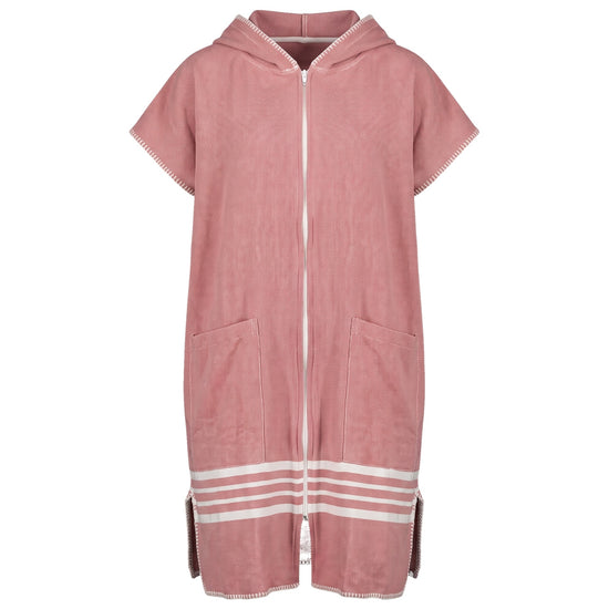 sauna poncho met rits dusty rose Sultan - vrijstaand