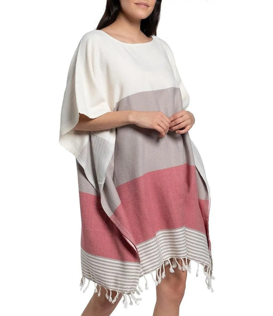 strand en sauna tuniek Sultan taupe dusty rose