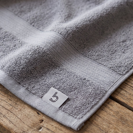 sporthanddoek bamboe grijs - detail