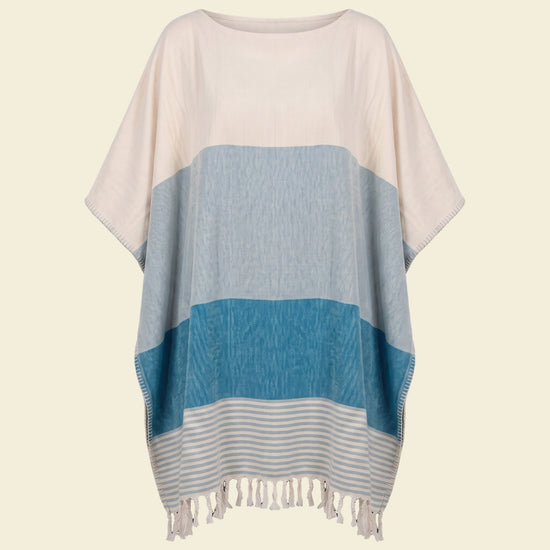 strand en sauna tuniek Sultan light blue petrol - op kleur
