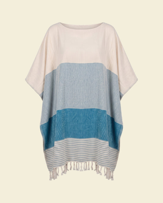 strand en sauna tuniek Sultan light blue petrol - op kleur
