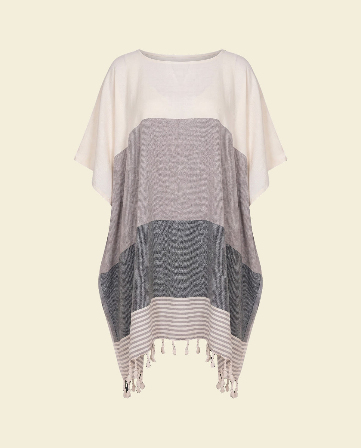 strand en sauna tuniek Sultan light grey dark grey - op kleur